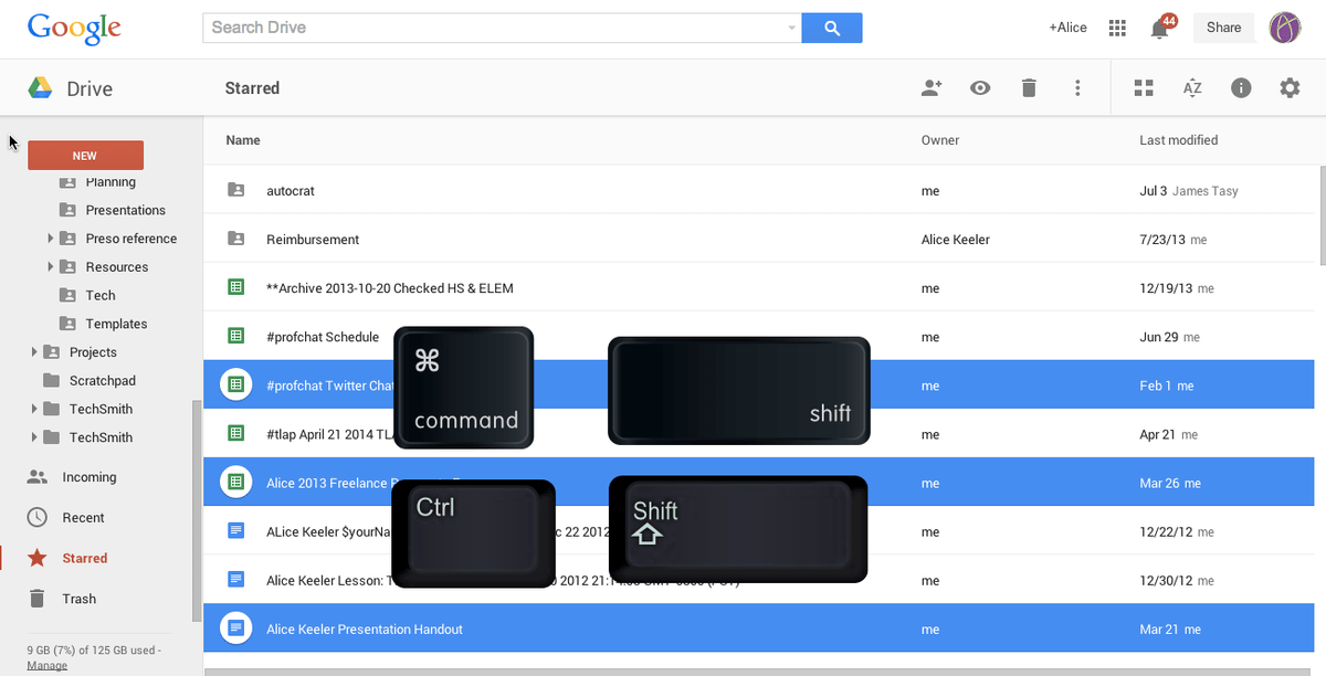 Multiple files from google drive