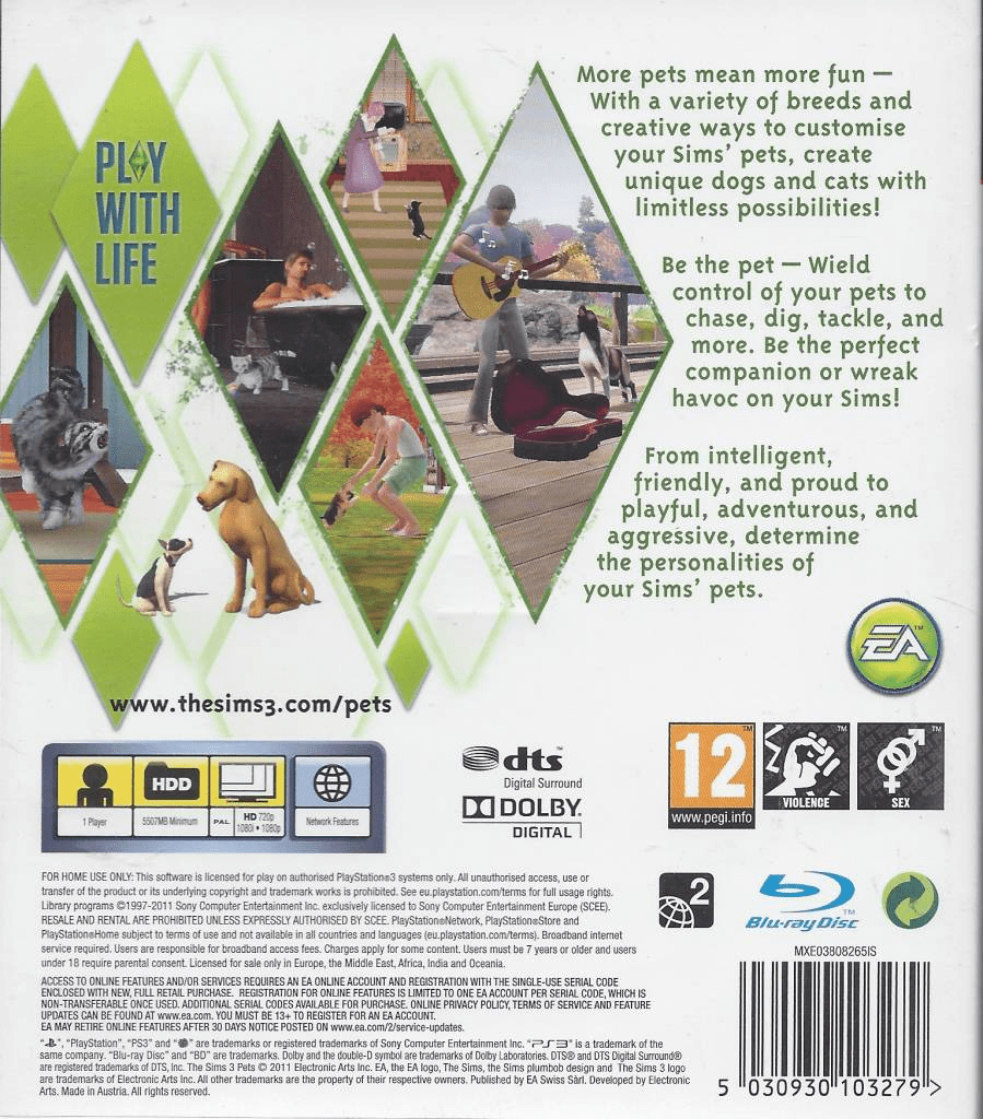 Sims pets 3 ps3 cheats