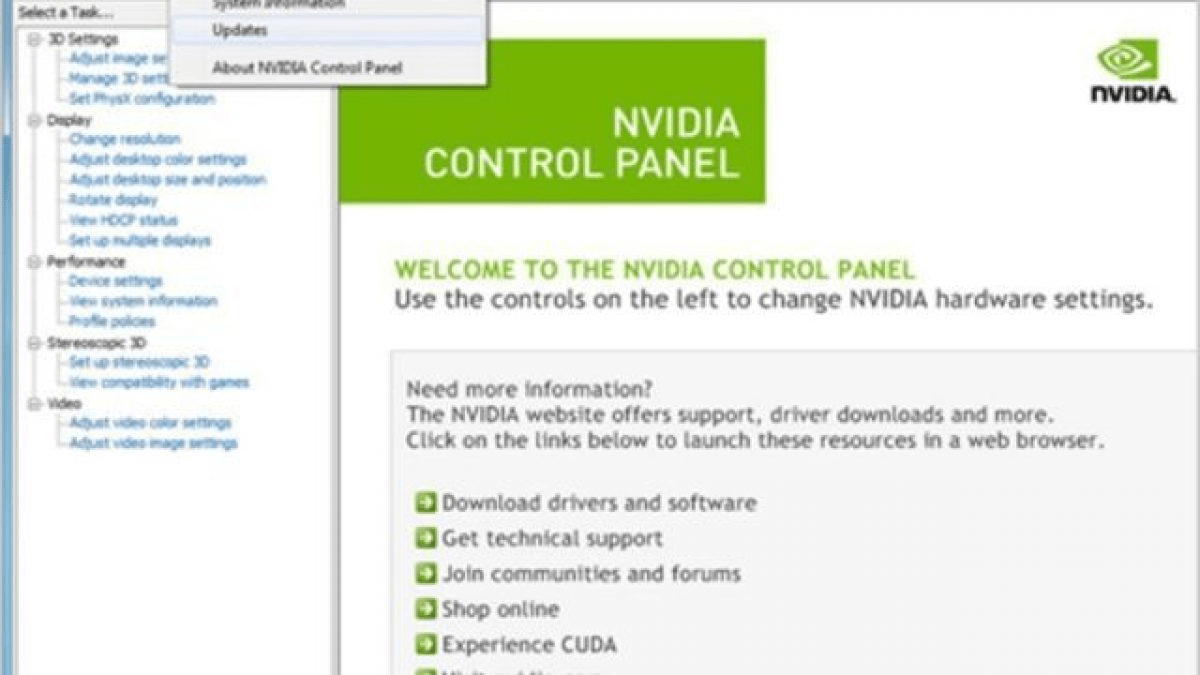 Nvidia control panel is missing