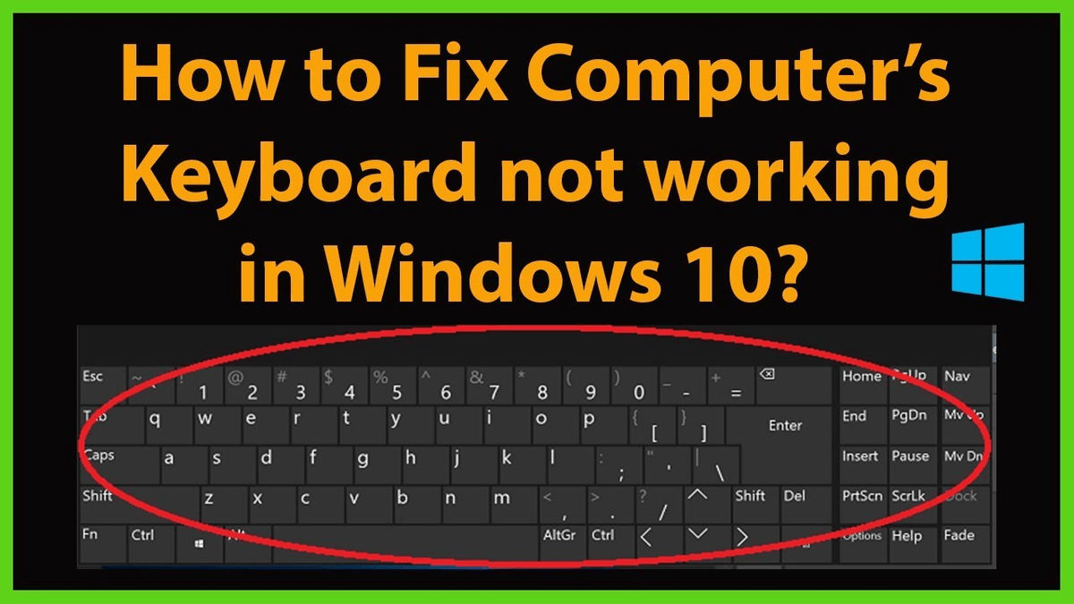 Windows 10 keyboard not working