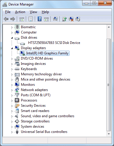 I uninstalled my graphics card from device manager