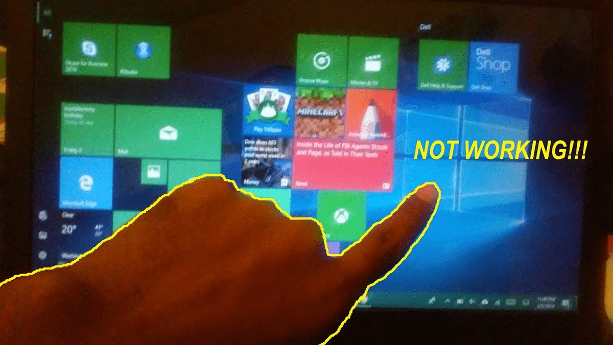 Fujitsu touch screen not working