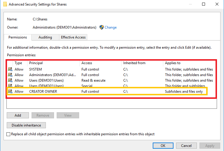 Powershell shared folder permissions