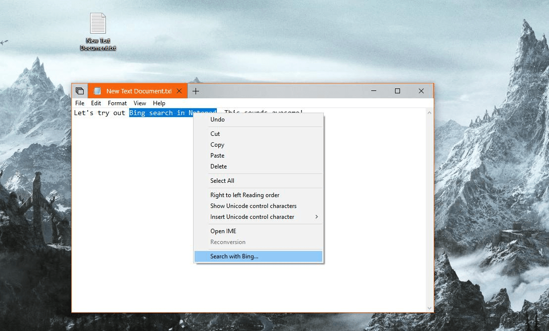 Text editor in windows 10