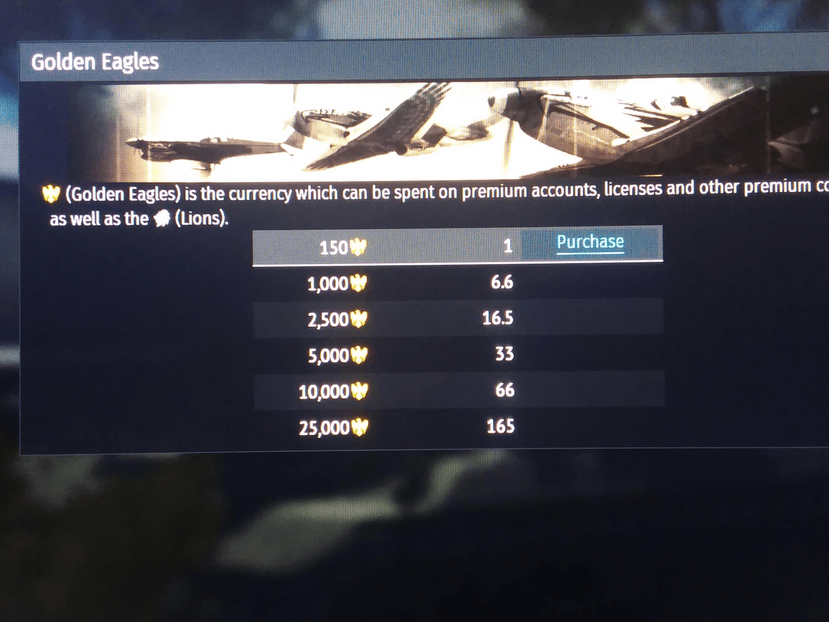War thunder golden eagles code