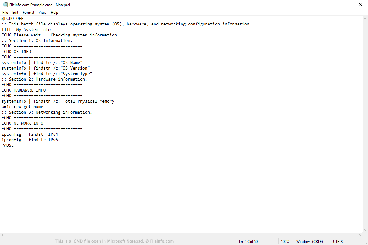 How to open notepad from cmd