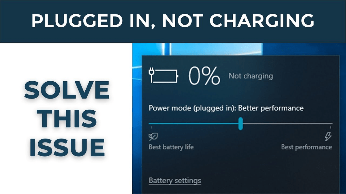 Dell laptop battery charging disabled