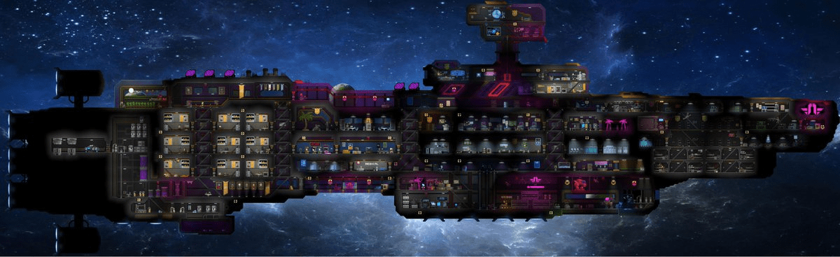 Starbound Human Ship Designs