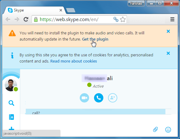 Skype javascript required to sign in