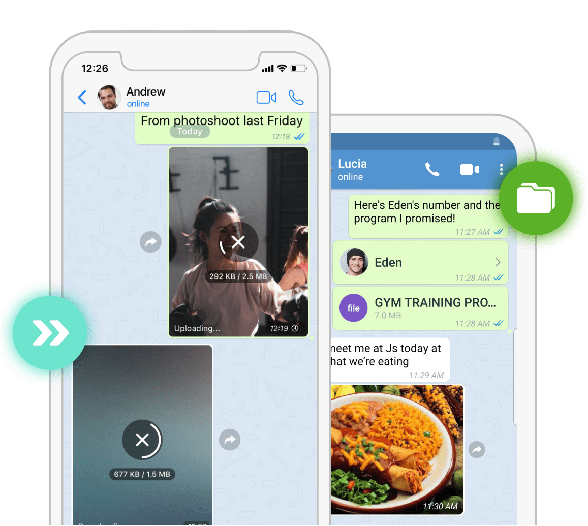How to send a file through messenger