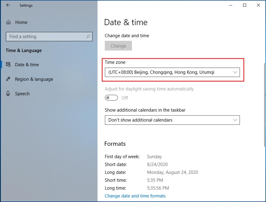 Computer time keeps changing windows 10