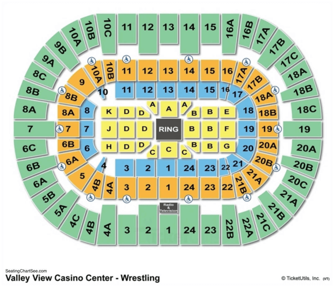 Seating chart valley view casino