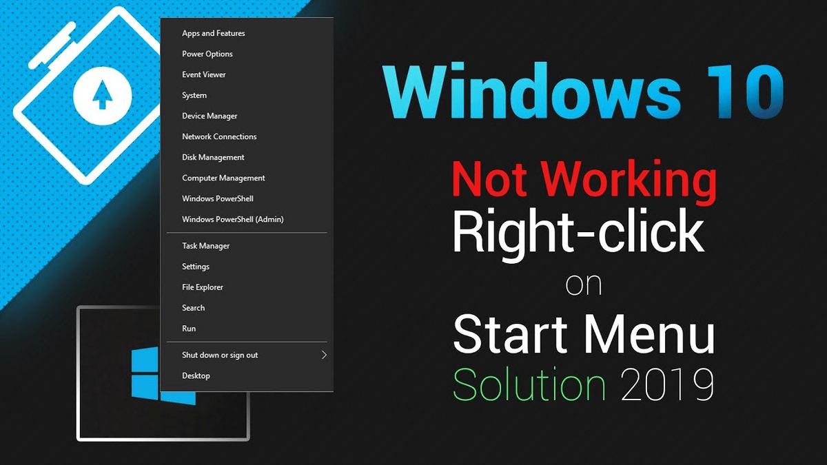 Right click properties not working windows 10