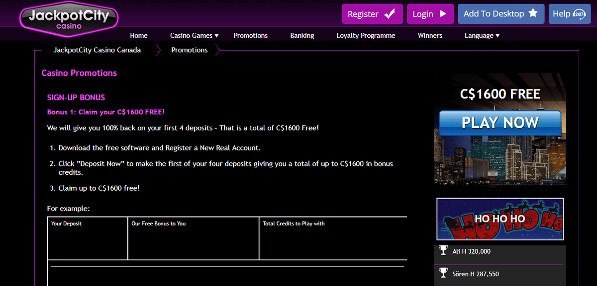 Jackpot city casino avis