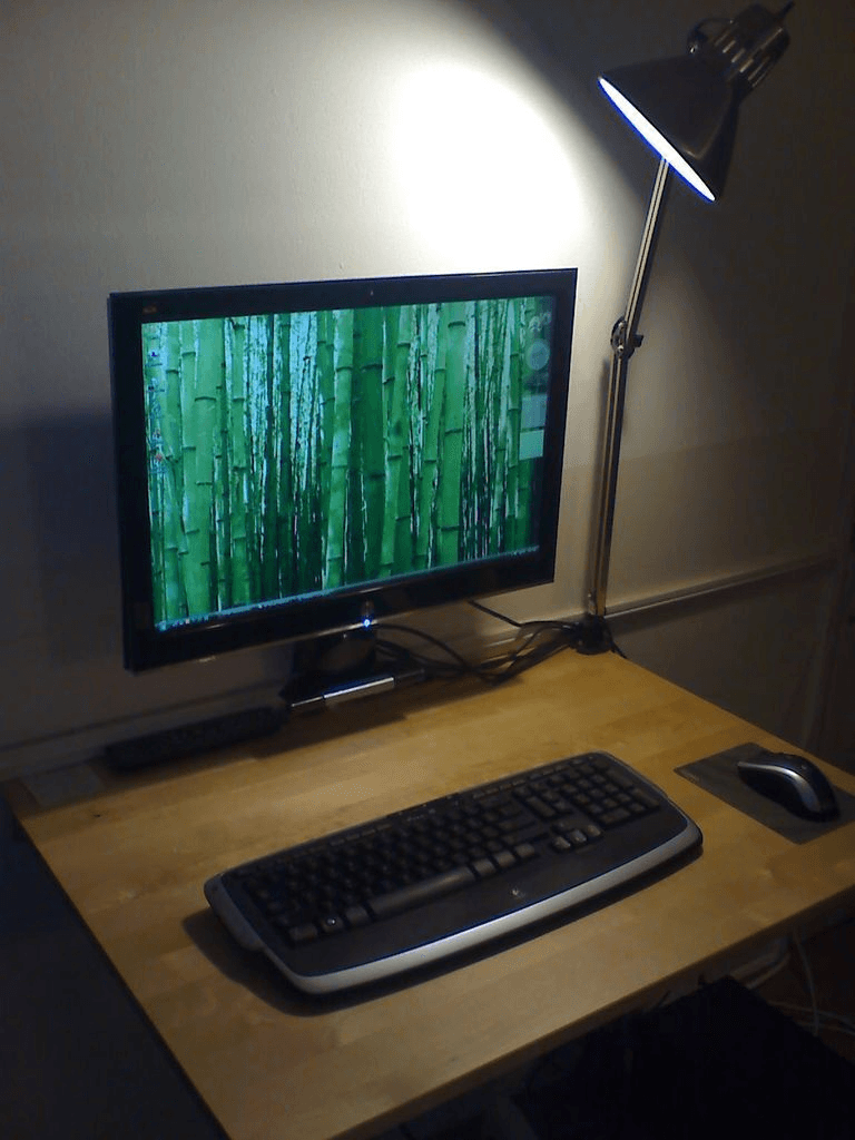 Fold down computer monitor