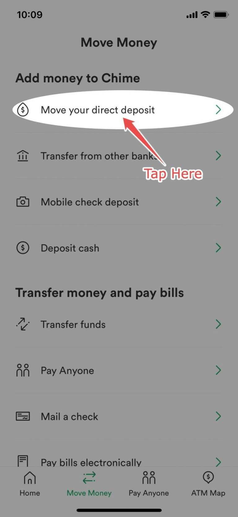 Chime bank deposit ach direct