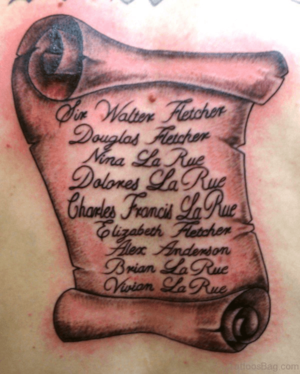 Pictures of scrolls tattoos