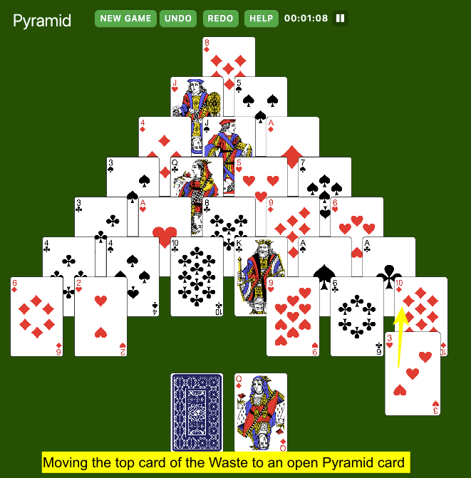Free online pyramid solitaire games to play