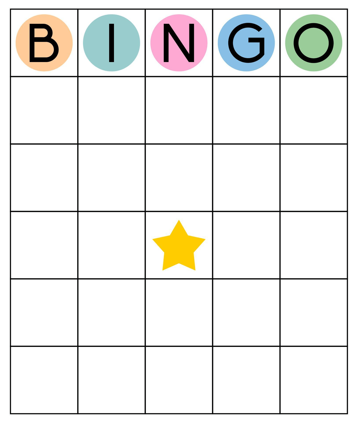printable-baby-bingo-blank-template for Free Printable Make Your Own Bingo Cards Printable baby bingo blank template for Free Printable Make Your Own Bingo Cards