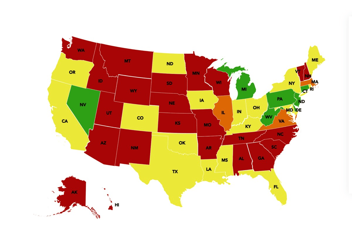 What states is online poker legal in