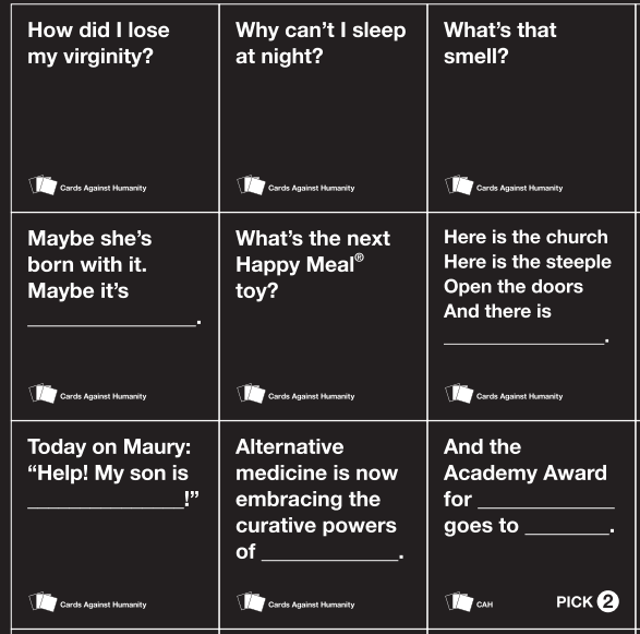Cards against humanity online ita multiplayer