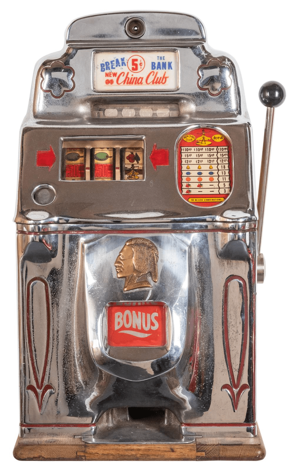 Jennings sun chief 10 cent slot machine