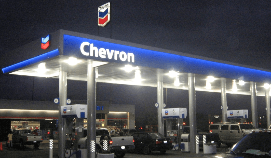 Chevron gas station near rolling hills casino