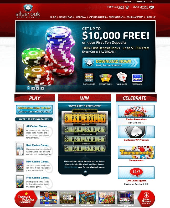 Silver oak casino code
