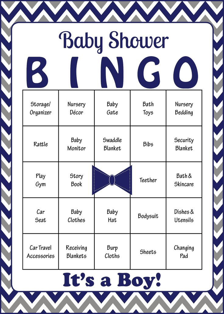 Baby shower bingo free printable