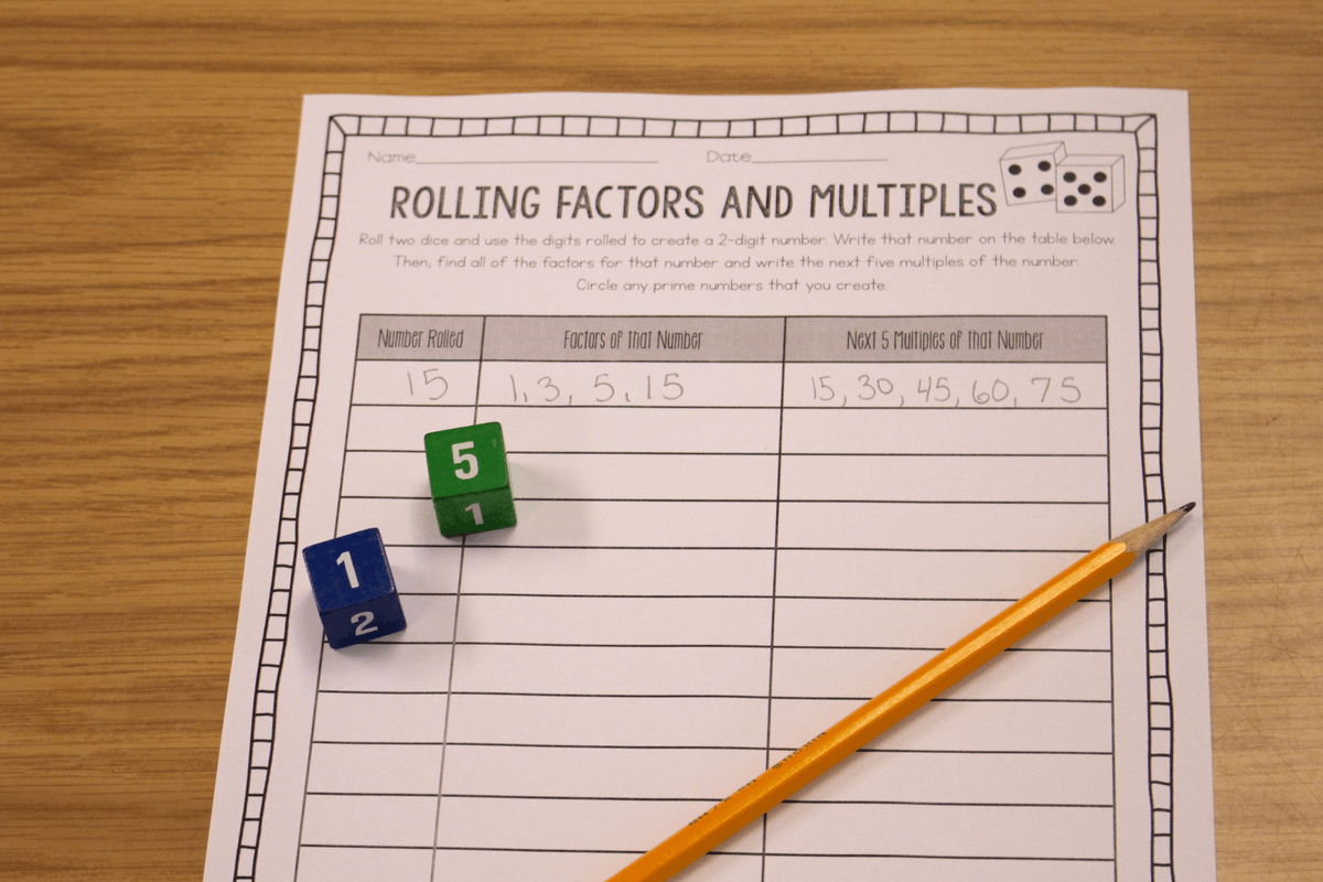 Greatest common factor dice game