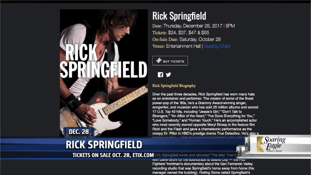 Shows coming to soaring eagle casino
