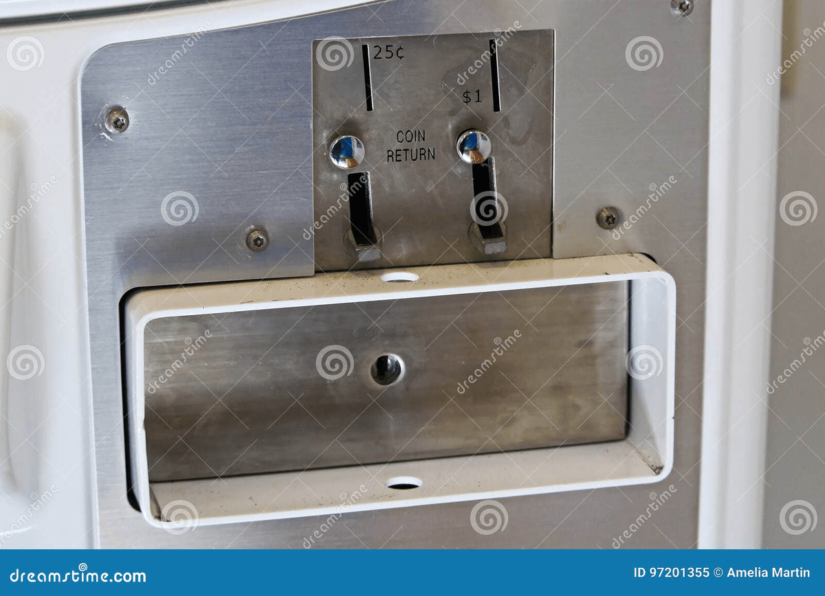 Washing machine coin slot stuck