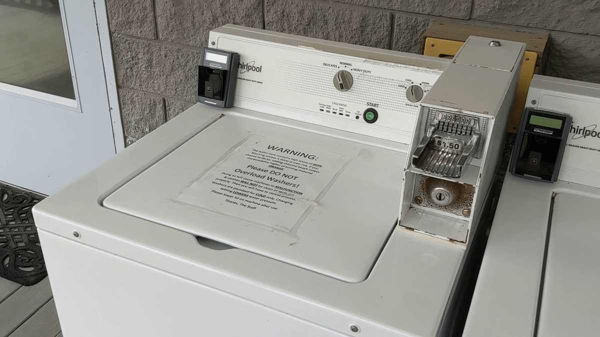 Washing machine coin slot stuck