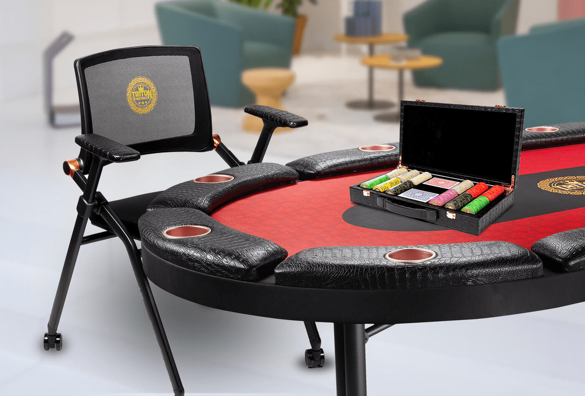 10 player folding poker table
