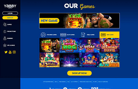 Yabby Casino Game Interface