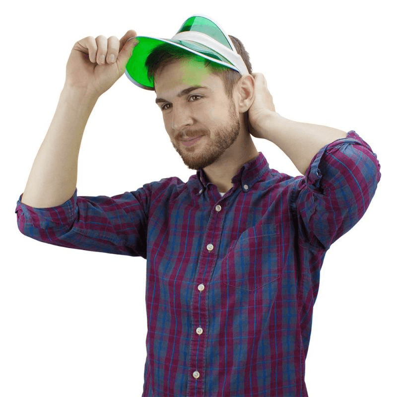 Why do casino dealers wear green visors