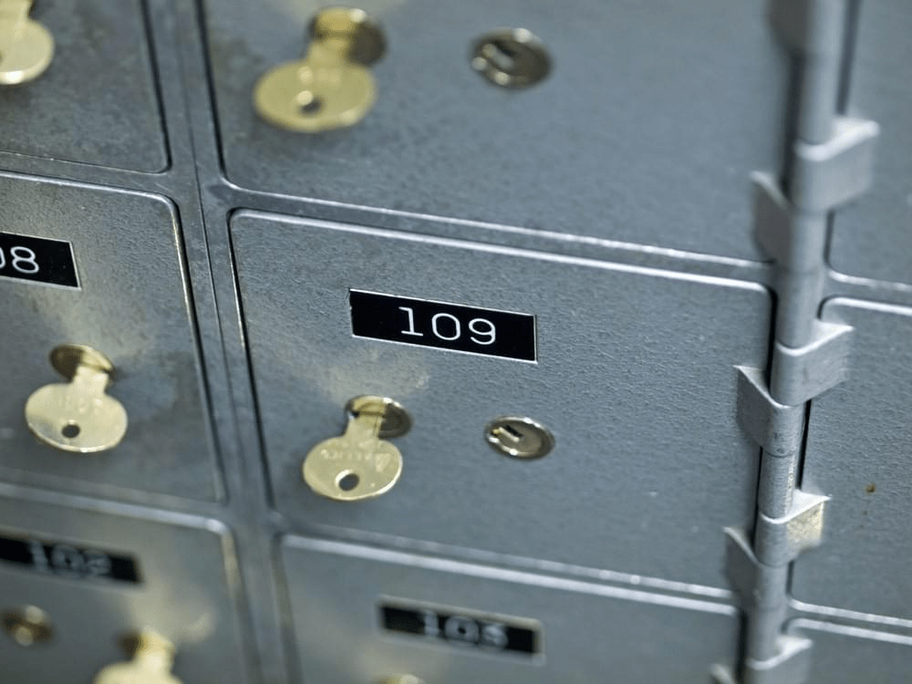 First bank safe deposit box