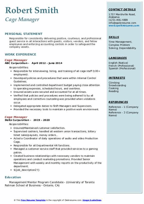 Top casino cage manager jobs