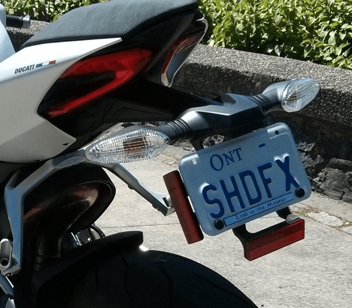 Custom motorcycle license plate ontario