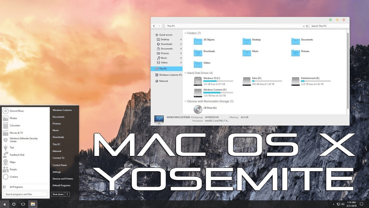 Windows 10 theme for mac