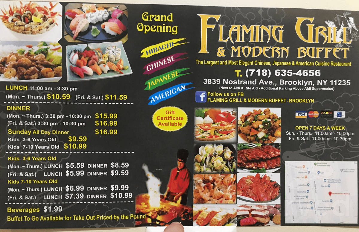 Flaming grill buffet prices