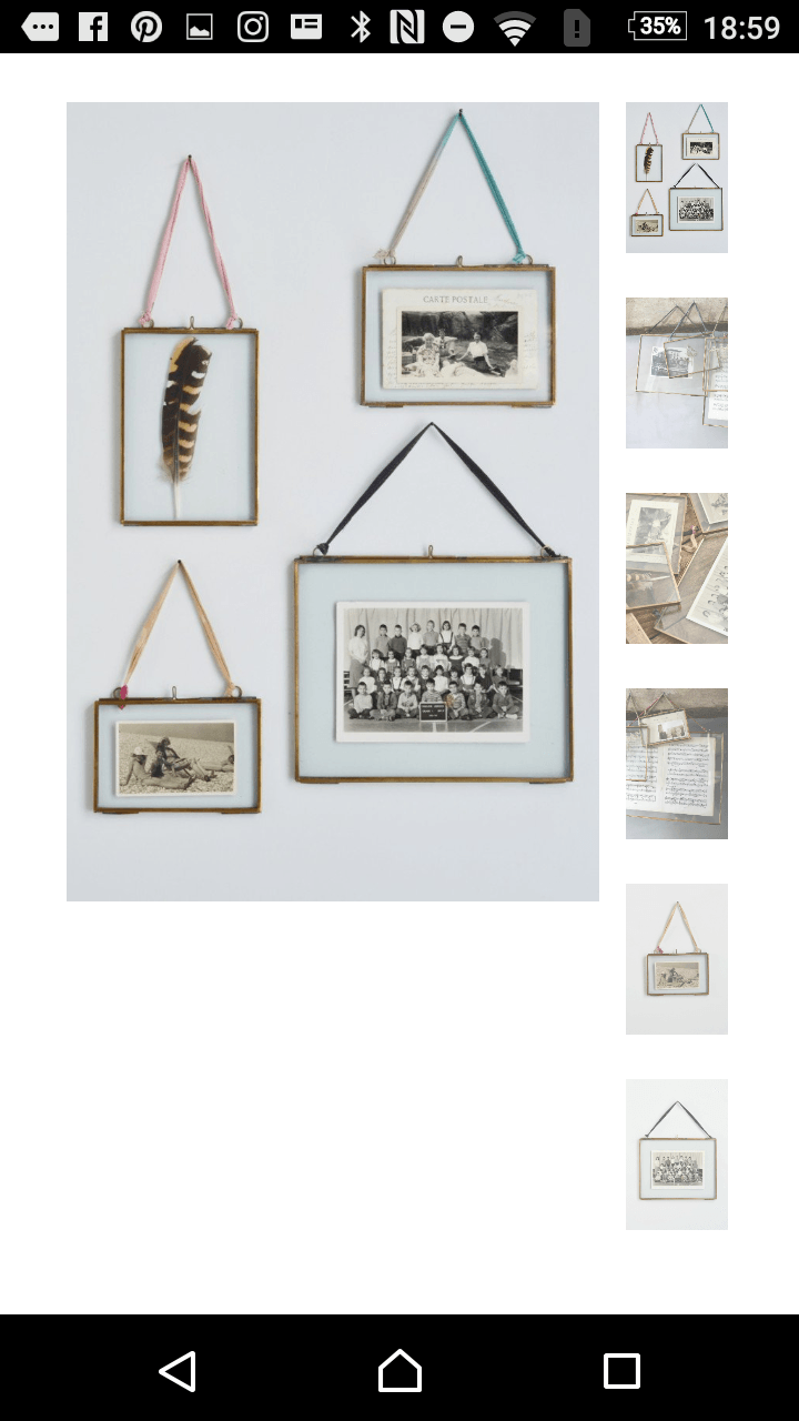 Double sided picture frame for maps