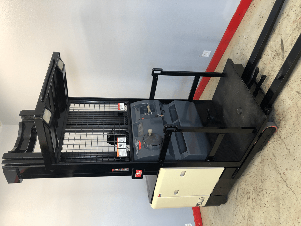 Operating a order picker forklift