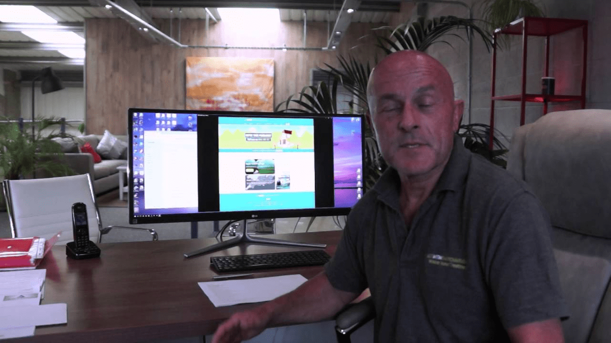 Septic tank overflowing with water