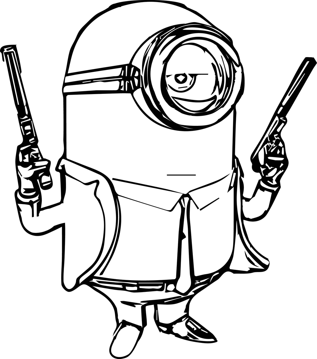 Despicable me cute minion coloring pages