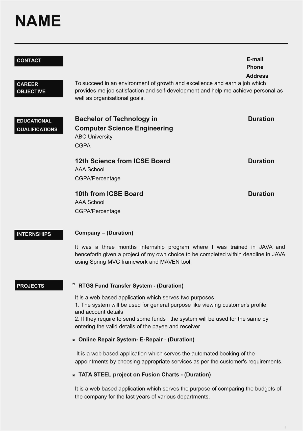 Online Resume Maker Online