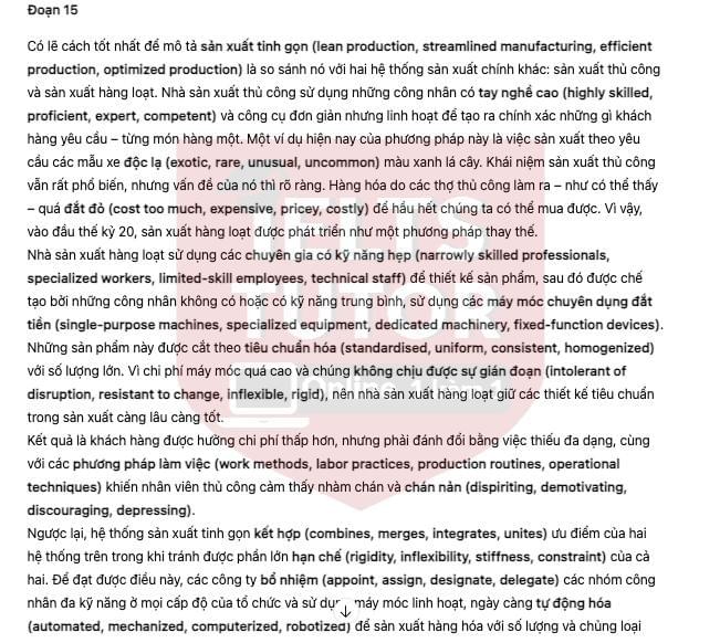 🔥Lean Production Innovation – in manufacturing systems Answers with location - Đề luyện IELTS READING- Làm bài online format computer-based, kèm đáp án, dịch & giải thích từ vựng - cấu trúc ngữ pháp khó