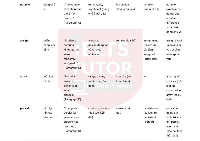 🔥Does class size matter? Answers with location - Đề thi thật IELTS READING- Làm bài online format computer-based, kèm đáp án, dịch & giải thích từ vựng - cấu trúc ngữ pháp khó