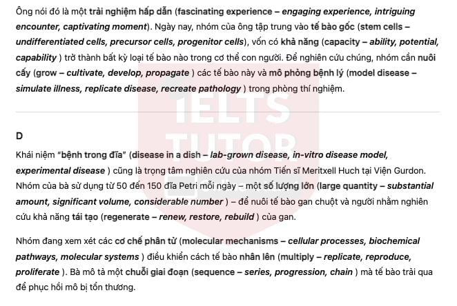🔥How the Petri Dish Supports Scientific Advances Answers with location - Đề thi thật IELTS READING- Làm bài online format computer-based, kèm đáp án, dịch & giải thích từ vựng - cấu trúc ngữ pháp khó
