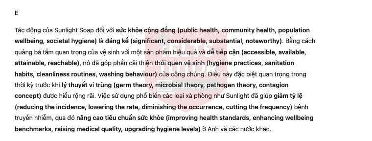 🔥Lever Brothers’ Sunlight Soap A Revolution in Hygiene and Industry - Đề thi thật IELTS READING - Làm bài online format computer-based, kèm đáp án, dịch & giải thích từ vựng - cấu trúc ngữ pháp khó   